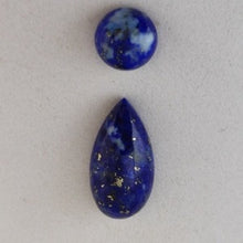 Load image into Gallery viewer, Lapis Cabochon 3 carat Round and 8.61 carat Pear