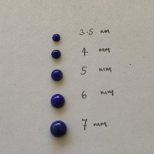 Lapis Cabochon Graduated Size (3.5 - 7mm) Round