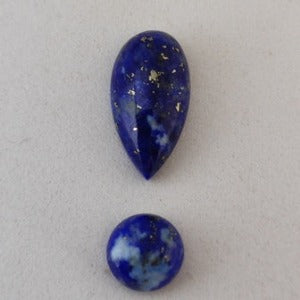 Lapis Cabochon 3 carat Round and 8.61 carat Pear