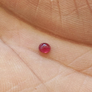 Ruby Cabochon (Natural Unheated) 3.5 mm Round