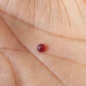 Natural Ruby Cabochon - Unheated Untreated 3 mm Round