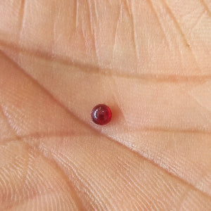 Natural Ruby Cabochon - Unheated Untreated 3 mm Round
