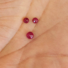 Load image into Gallery viewer, Natural Ruby Rose Cut Natural - Unheated Untreated 3.4 mm Pair &amp; 4.3 mm Round