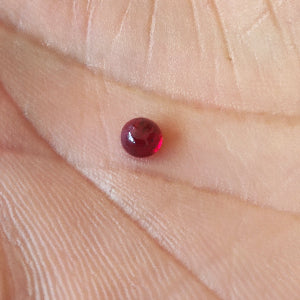 Natural Ruby Cabochon - Unheated Untreated 4.3 mm Round