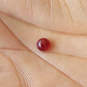 Natural Ruby Cabochon - Unheated Untreated 4.8 mm Round