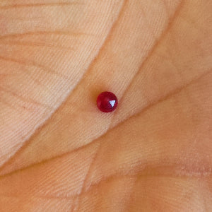 Natural Ruby Rose Cut - Unheated Untreated 3.9 mm Round
