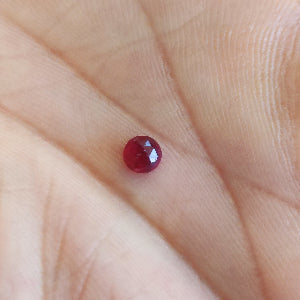 Natural Ruby Rose Cut - Unheated Untreated 4.2 mm Round