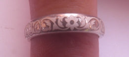 Engraved Ring - Silver 92.5