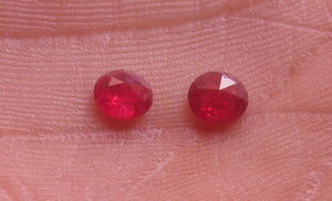 Ruby Rose Cut Natural (Unheated) 2 piece weighs 0.92 ct.